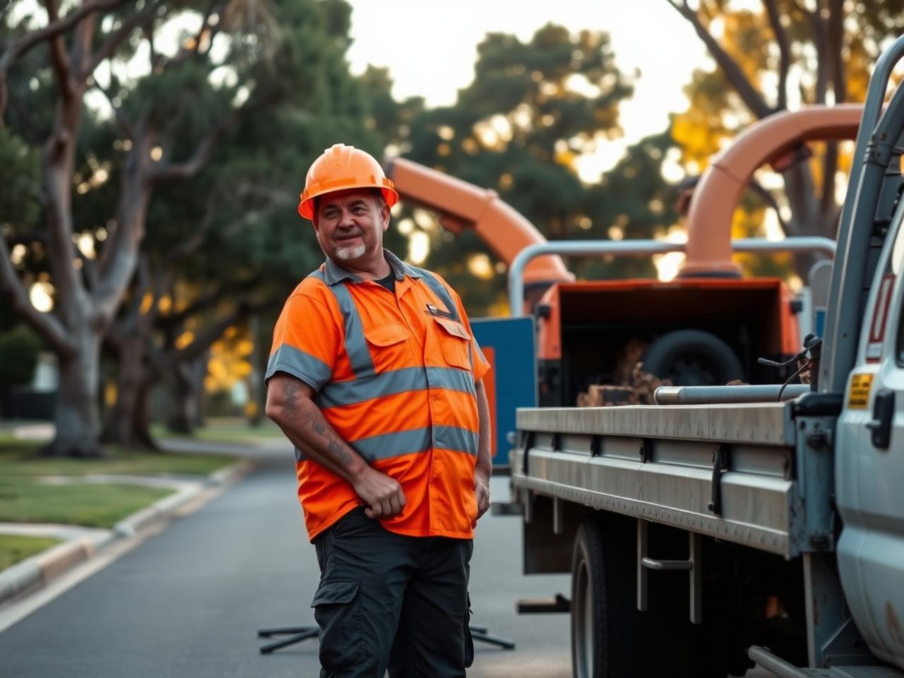 Australian tree service crew member